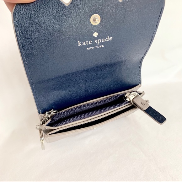 NWT Kate Spade genuine leather wallet gray - Picture 5 of 7